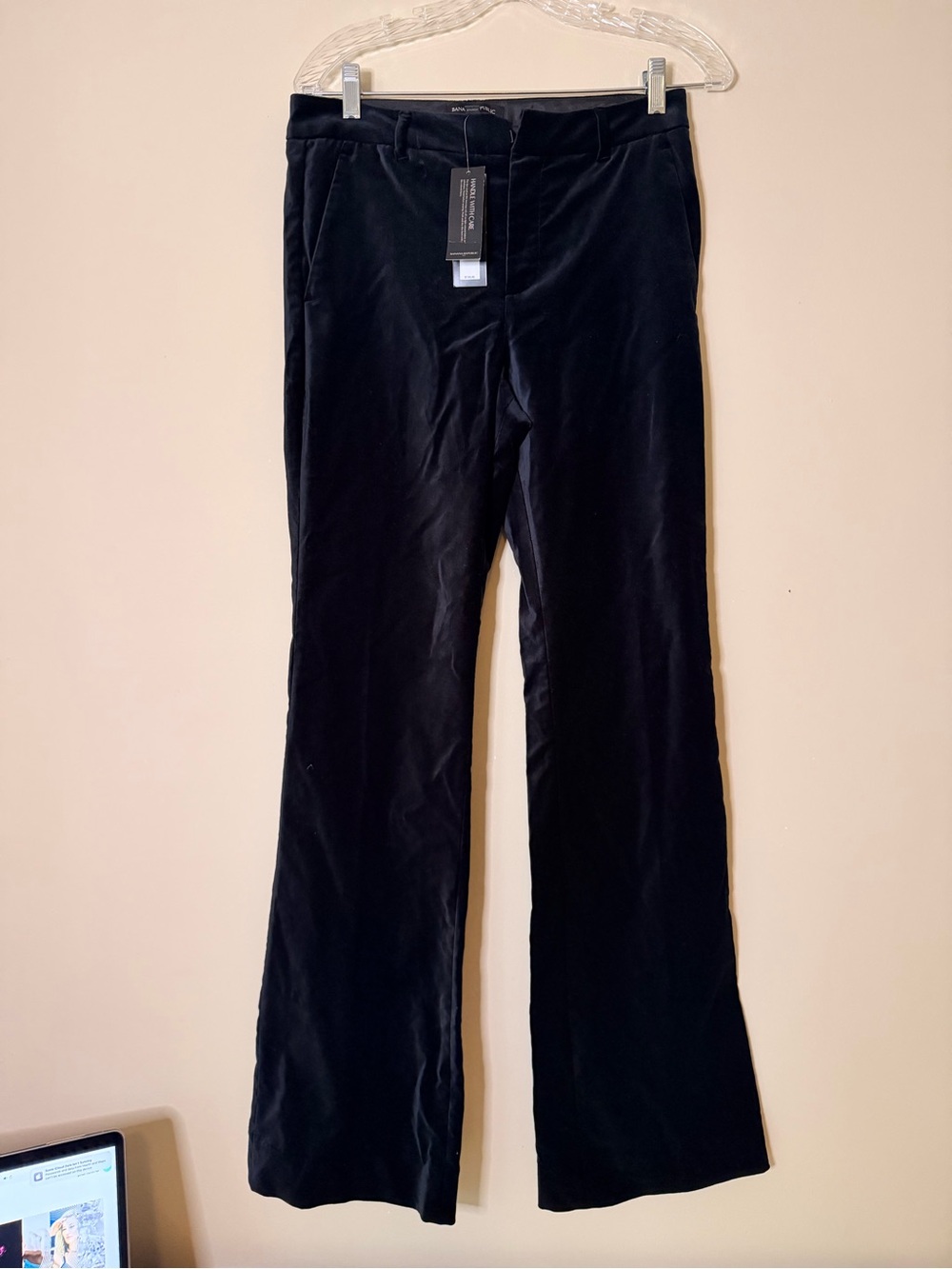 NWT Banana Republic Black Velvet Pants